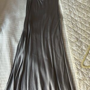 Nation LTD satin bias cut grey Maxi Skirt